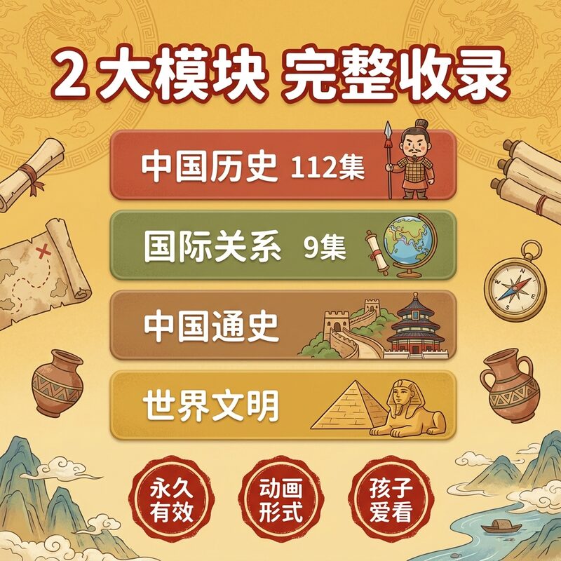 121集历史大百科动画 中国世界史 国际关系 永久有效 - 预览图 2