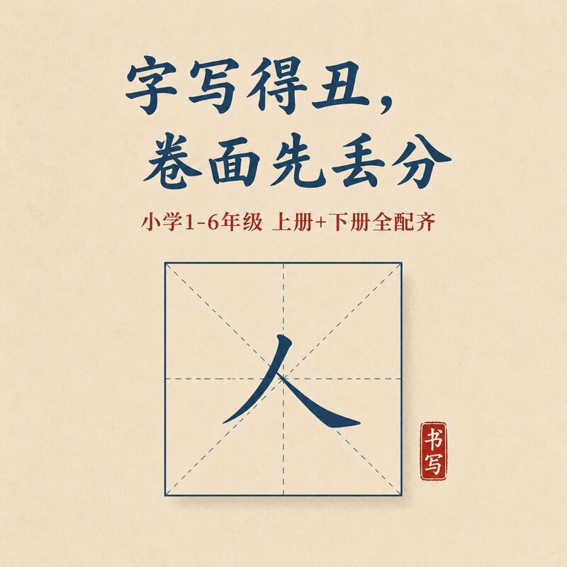 小学生练字好帮手｜1-6年级上下册字帖打包，每天一页 - 预览图 2