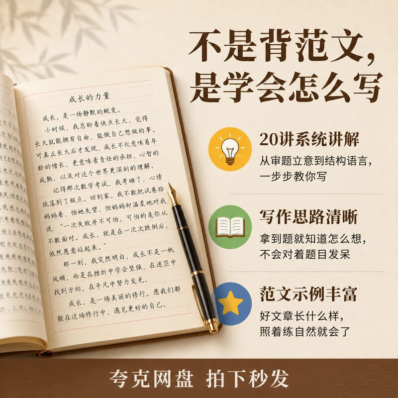 初中系统作文20讲 写作思路范文讲解提分课件PPT电子版 - 预览图 2