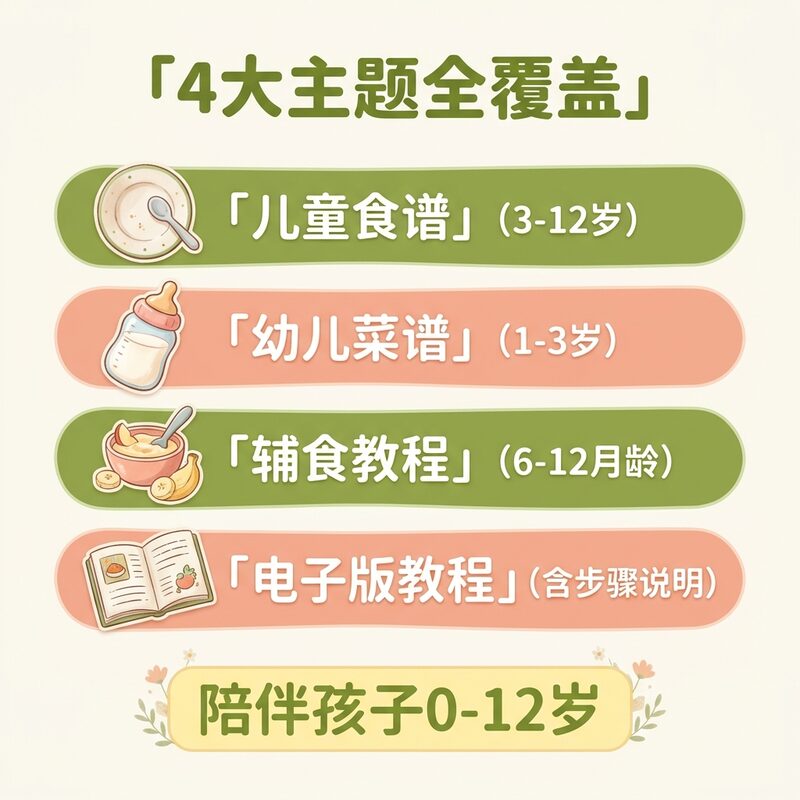 儿童食谱大全+幼儿菜谱+辅食教程 电子版 永久包 - 预览图 2