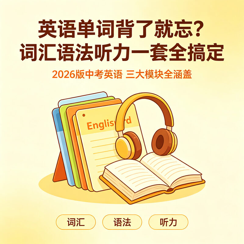 中考英语词汇语法听力全套 2026新版备考资料PDF版 - 预览图 1