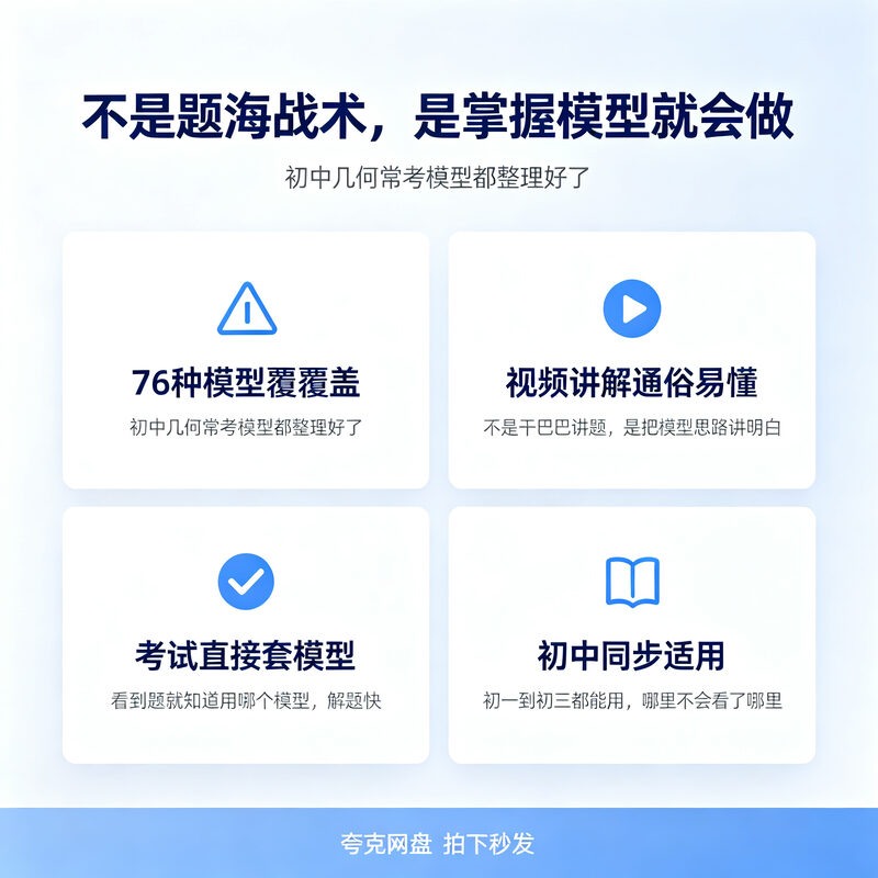 初中几何76种模型视频课 几何题不会做的看过来提分 - 预览图 2