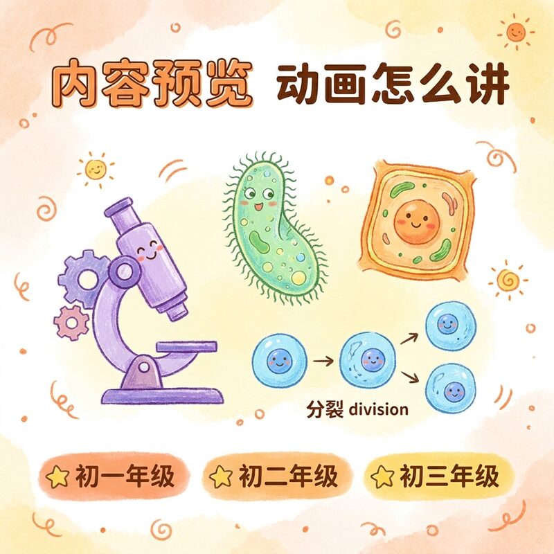 看动画学初中生物 188课时 6大模块 涵盖全知识点 设备全兼容 - 预览图 2