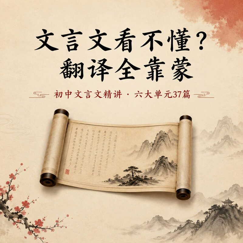 初中语文提分刚需｜文言文精讲37篇，传世名作到诸子百家 - 预览图 2