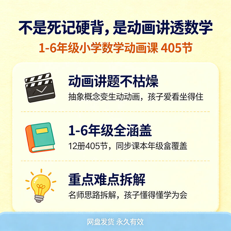 小学数学动画课1-6年级 孩子越看越爱学一看就懂坐得住 - 预览图 2
