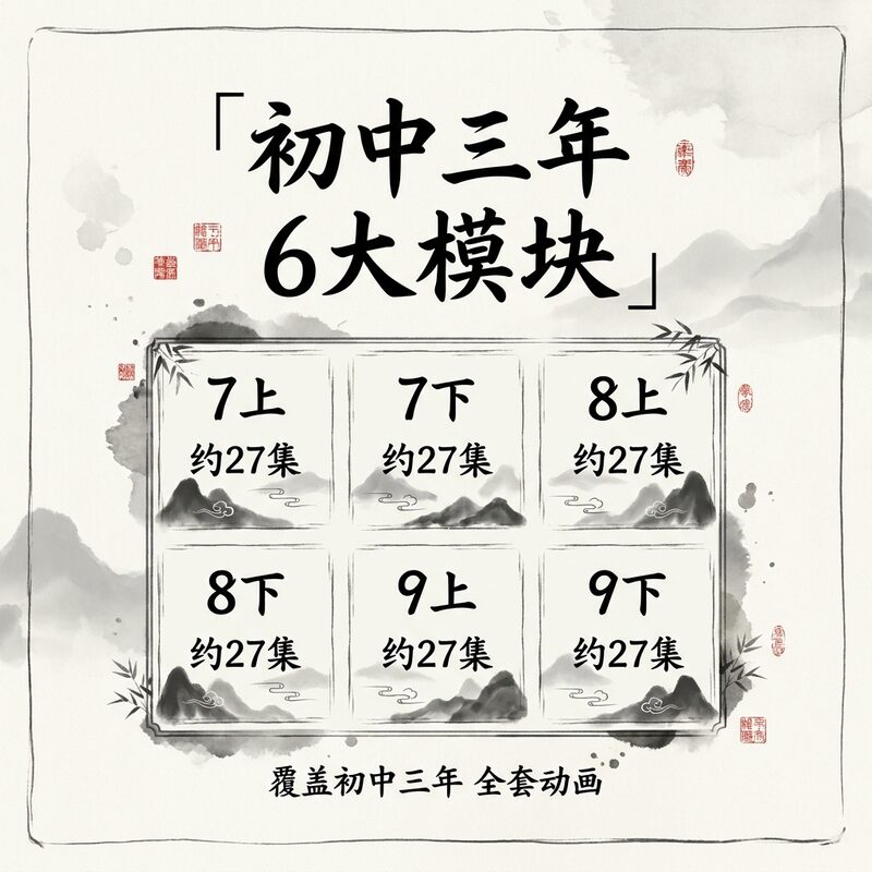 162集看动画学初中古诗 7-9年级全覆盖 永久版 - 预览图 2