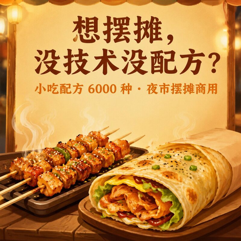 摆摊创业选品难？小吃配方6000种打包，炸串饼类全都有 - 预览图 2