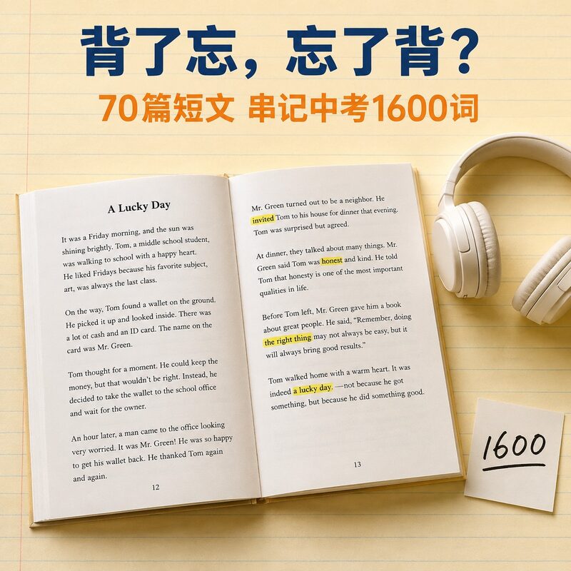 背了忘忘了背？70篇短文串记中考英语1600词一站齐 - 预览图 2