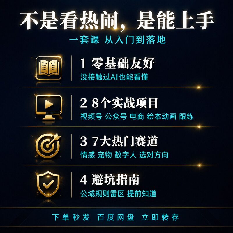 刷到别人用AI赚钱也心动?全域变现教程手把手带你入门 - 预览图 1