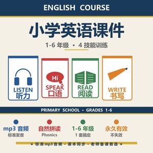 小学英语课件单词语法听力口语电子版 1-6 年级